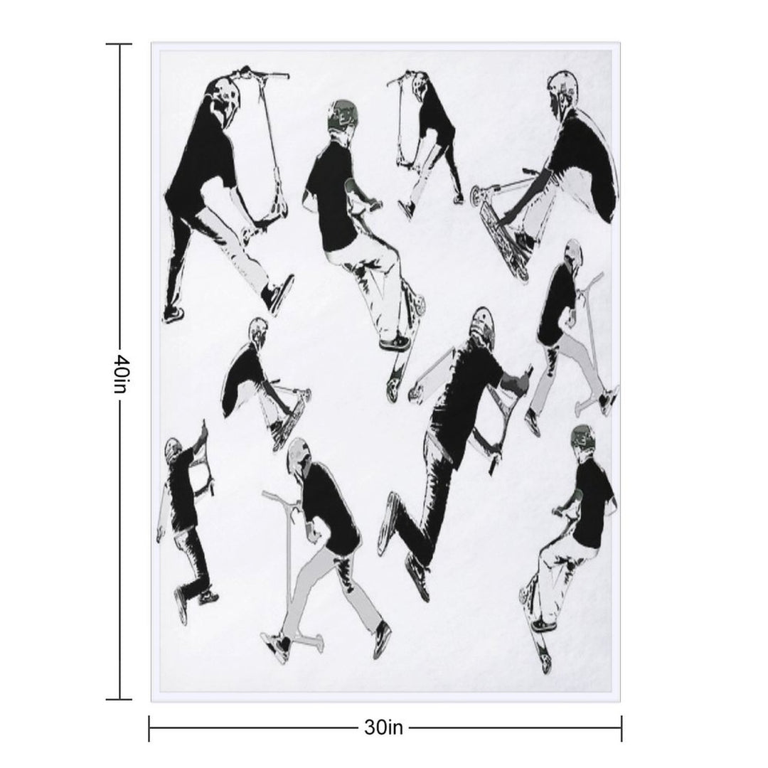 Airtime!- Stunt Scooter Fun Comfort Throw Blanket