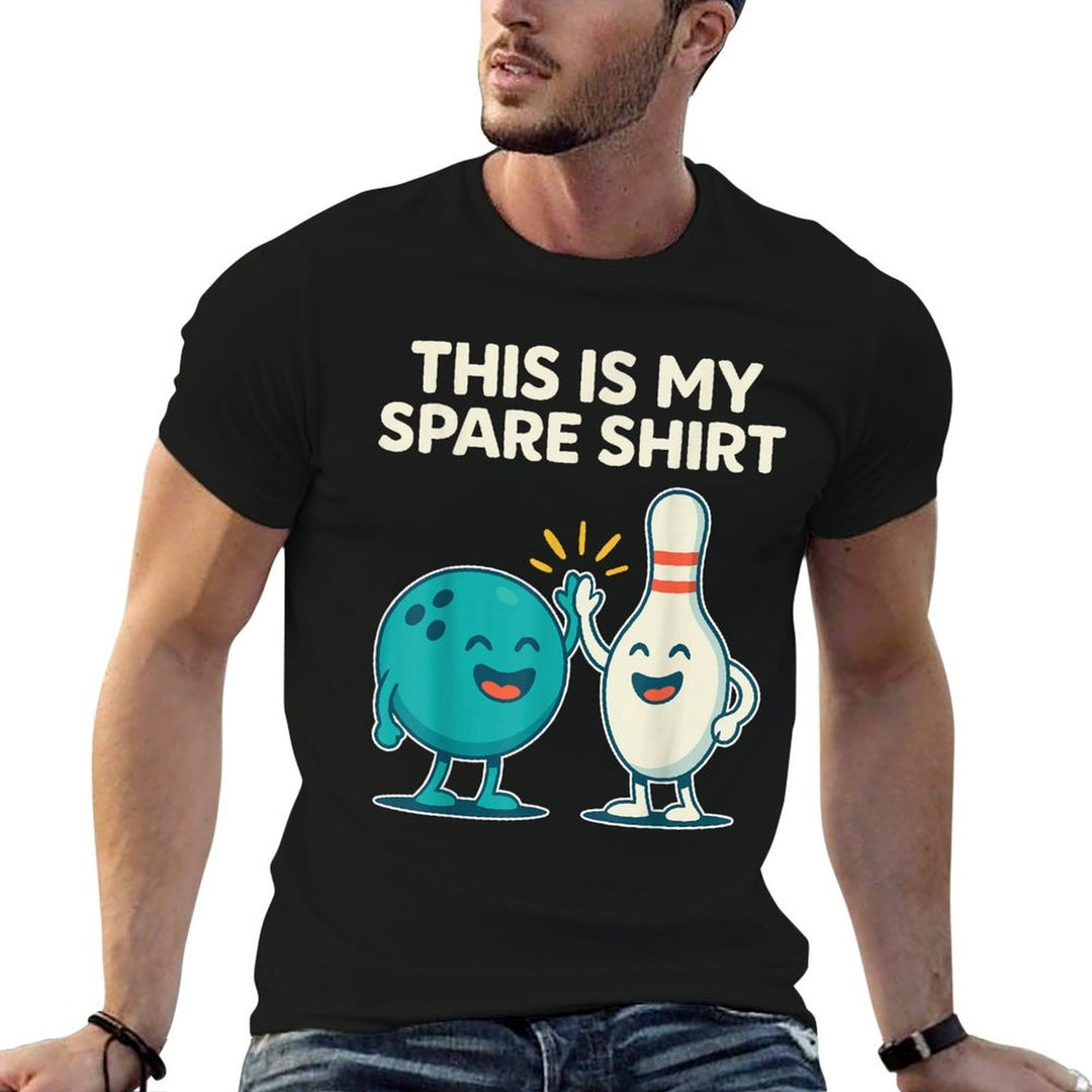 Cool Bowling Men Dad Bowler Fun Crazy Best Funny Bowling  Easy-care T-Shirt
