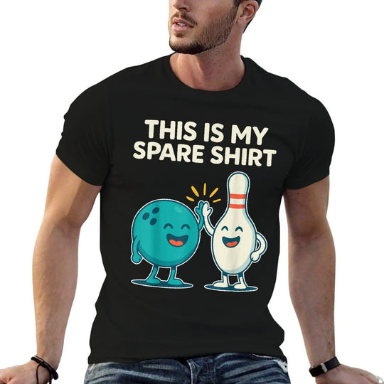 Cool Bowling Men Dad Bowler Fun Crazy Best Funny Bowling  Easy-care T-Shirt