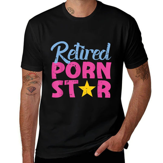 Inappropriate Retired Star Funny Adult Humor Joke Men Women  Quick-drying T-Shirt