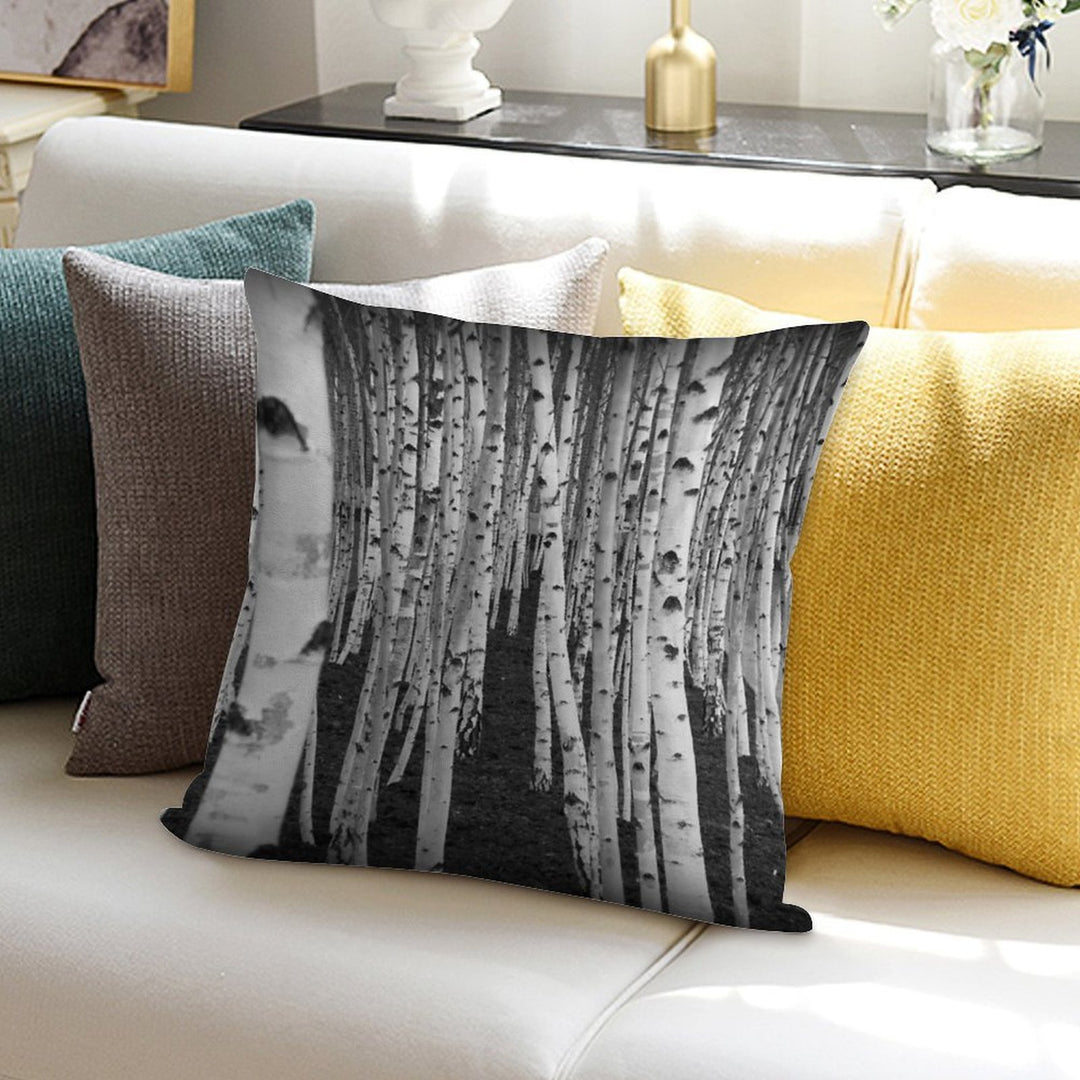 Silver Birch Trees Soft Multiple Sizes Throw Pillow