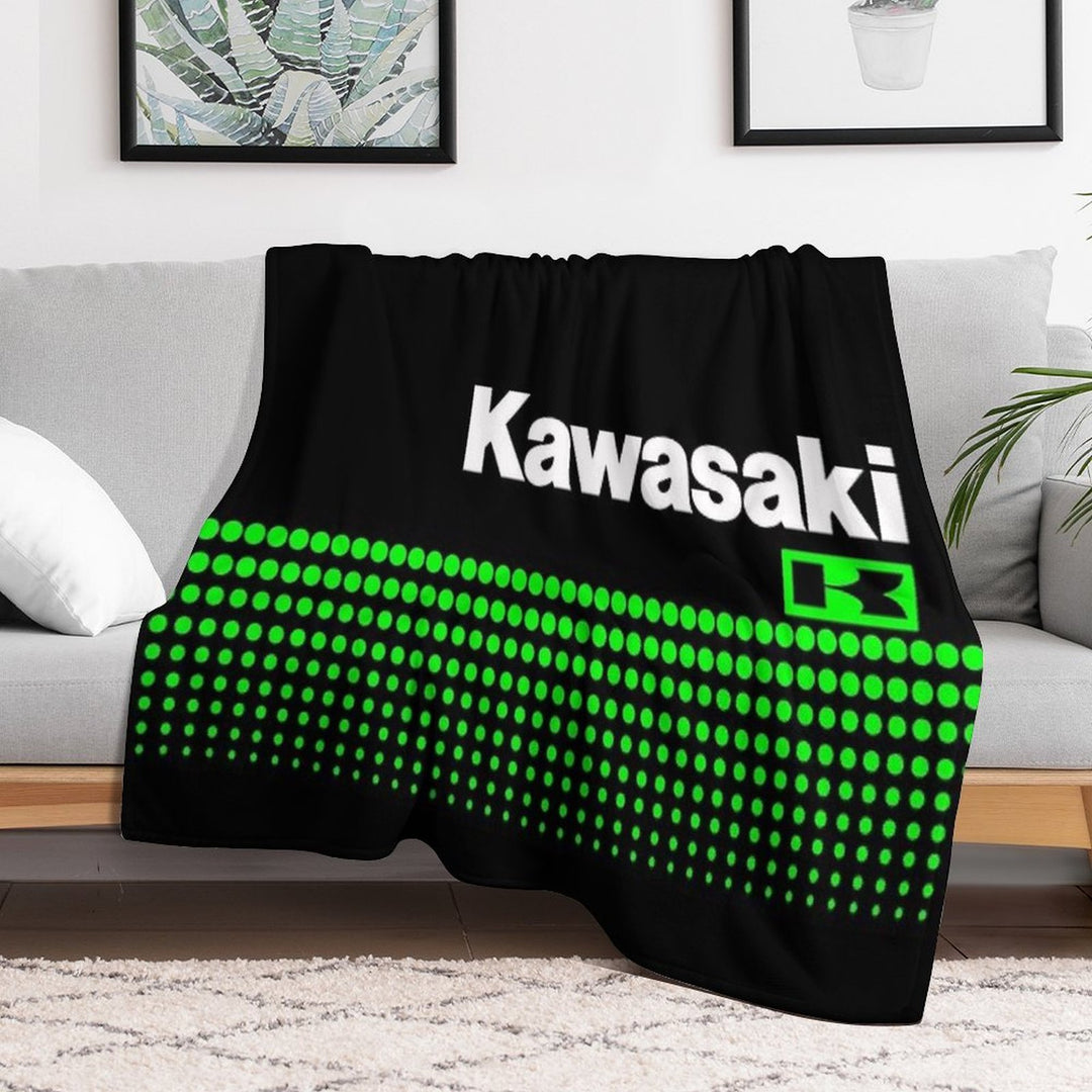 KAWASAKI Team Wrinkle-free Throw Blanket