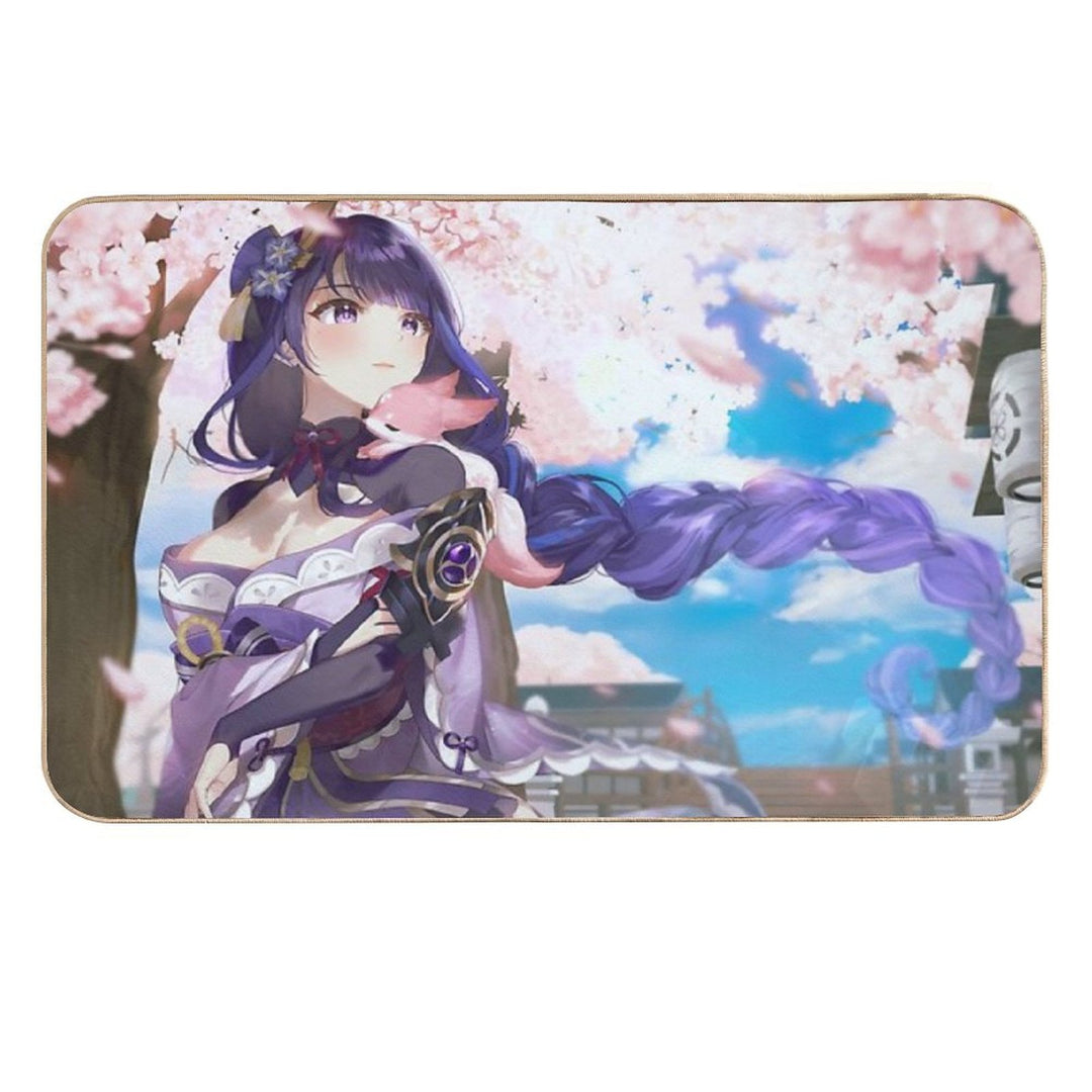 Sakura Raiden Shogun Genshin Impact Durable Bath Mat