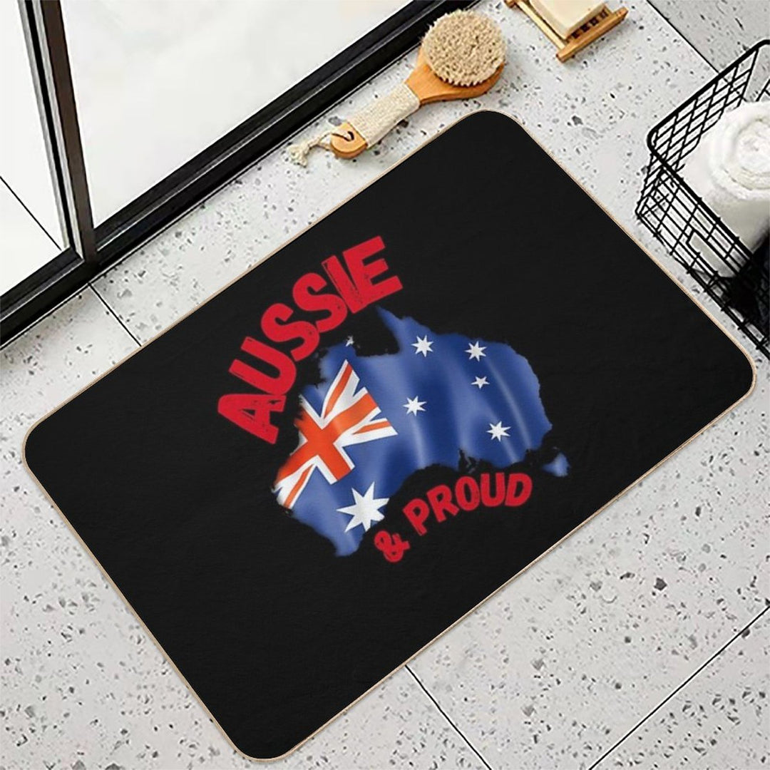 Aussie & Proud Flag - Patriotic Australian  Eco-Friendly Bath Mat
