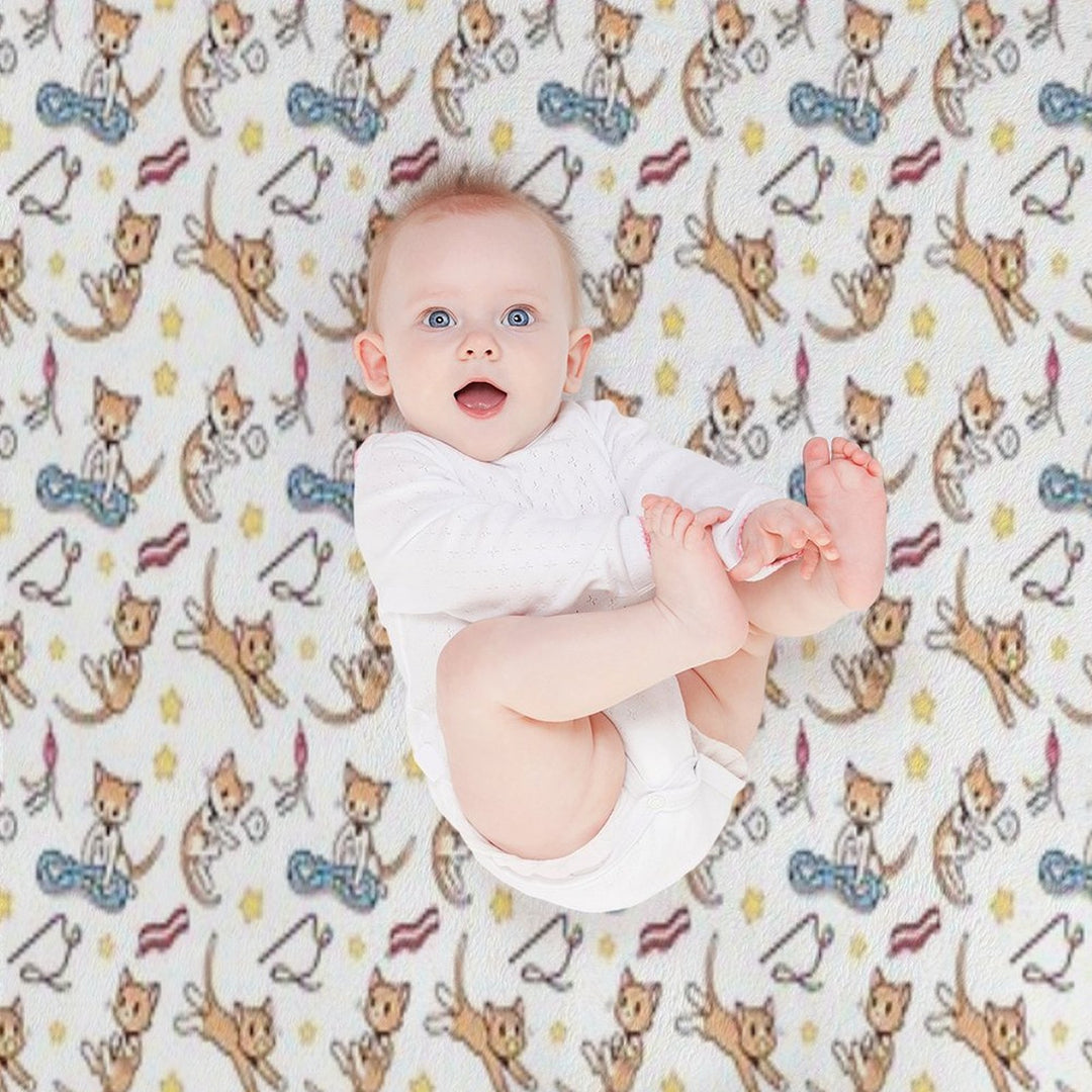 Boy Print with White Background! Quick-dry Throw Blanket