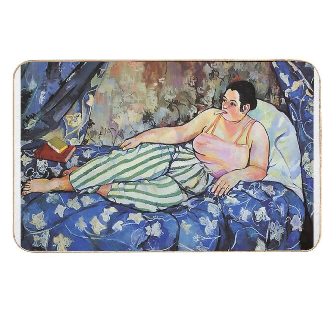 The Blue Room by Suzanne Valadon  Absorbent Bath Mat