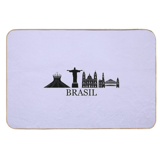 Brazil Landmarks  Eco-Friendly Bath Mat