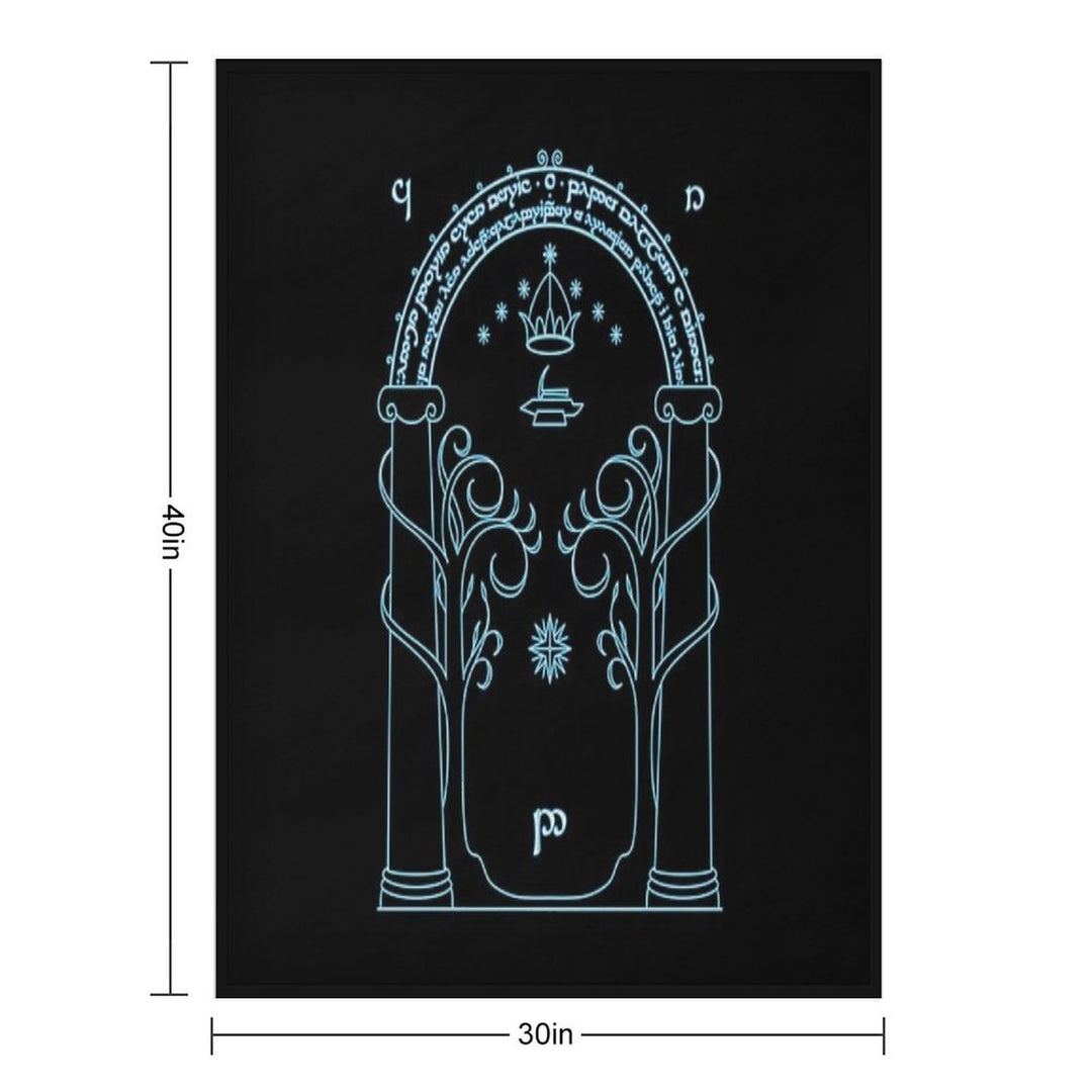 Gate to Moria - Light Blue Comfort Throw Blanket