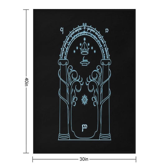 Gate to Moria - Light Blue Comfort Throw Blanket