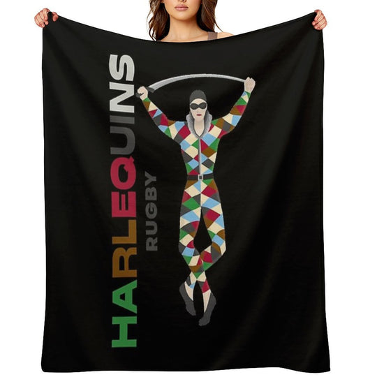 Harlequins Rugby Essential Machine-washable Throw Blanket