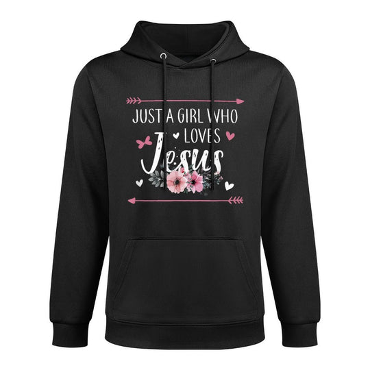 Just A Girl Who Loves Jesus Religious Christian All-Day Comfort Hoodie