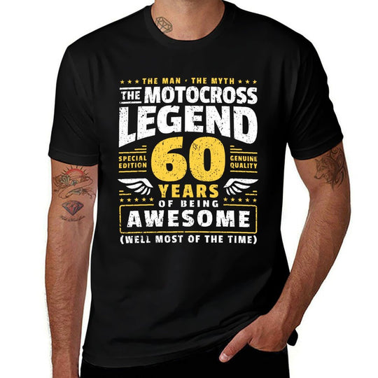 60th Birthday Motocross Racer 60 Years  Breathable T-Shirt