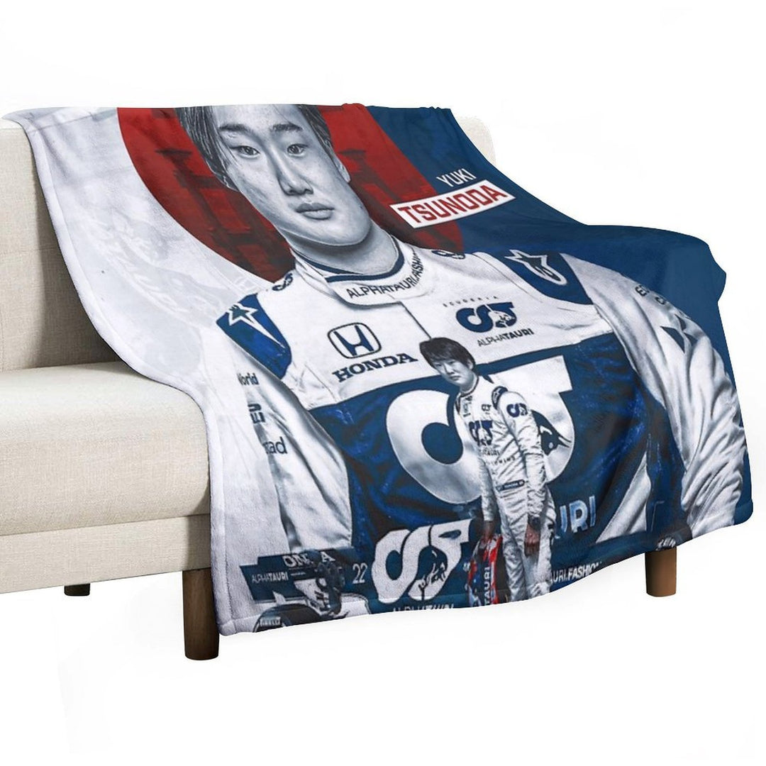 Yuki Tsunoda Travel-friendly Throw Blanket