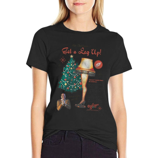 A Christmas Story Leg Lamp Retro Advertisement Holiday  Slim-fit Cut T-Shirt