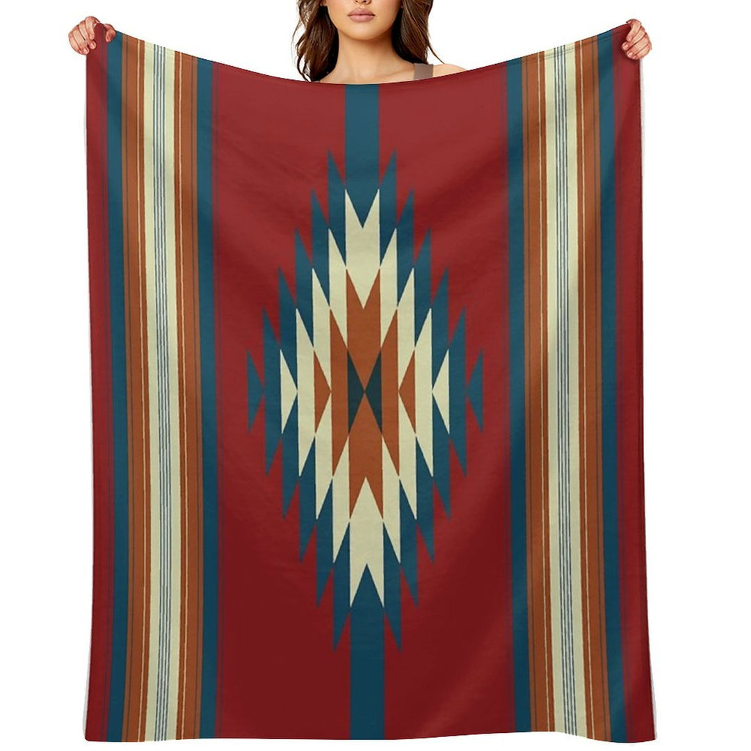 Southwestern Red Premium Throw Blanket