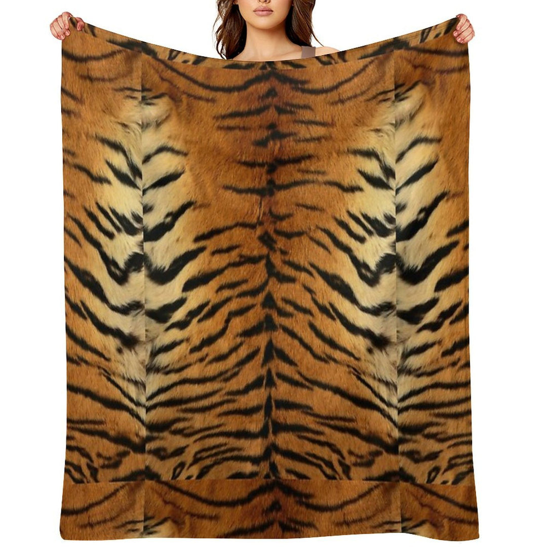 Tiger Pattern Lover Anti-pilling Throw Blanket