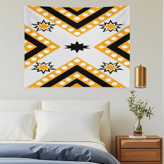 Seamless Geometric Pattern with Star Motifs Tapestry