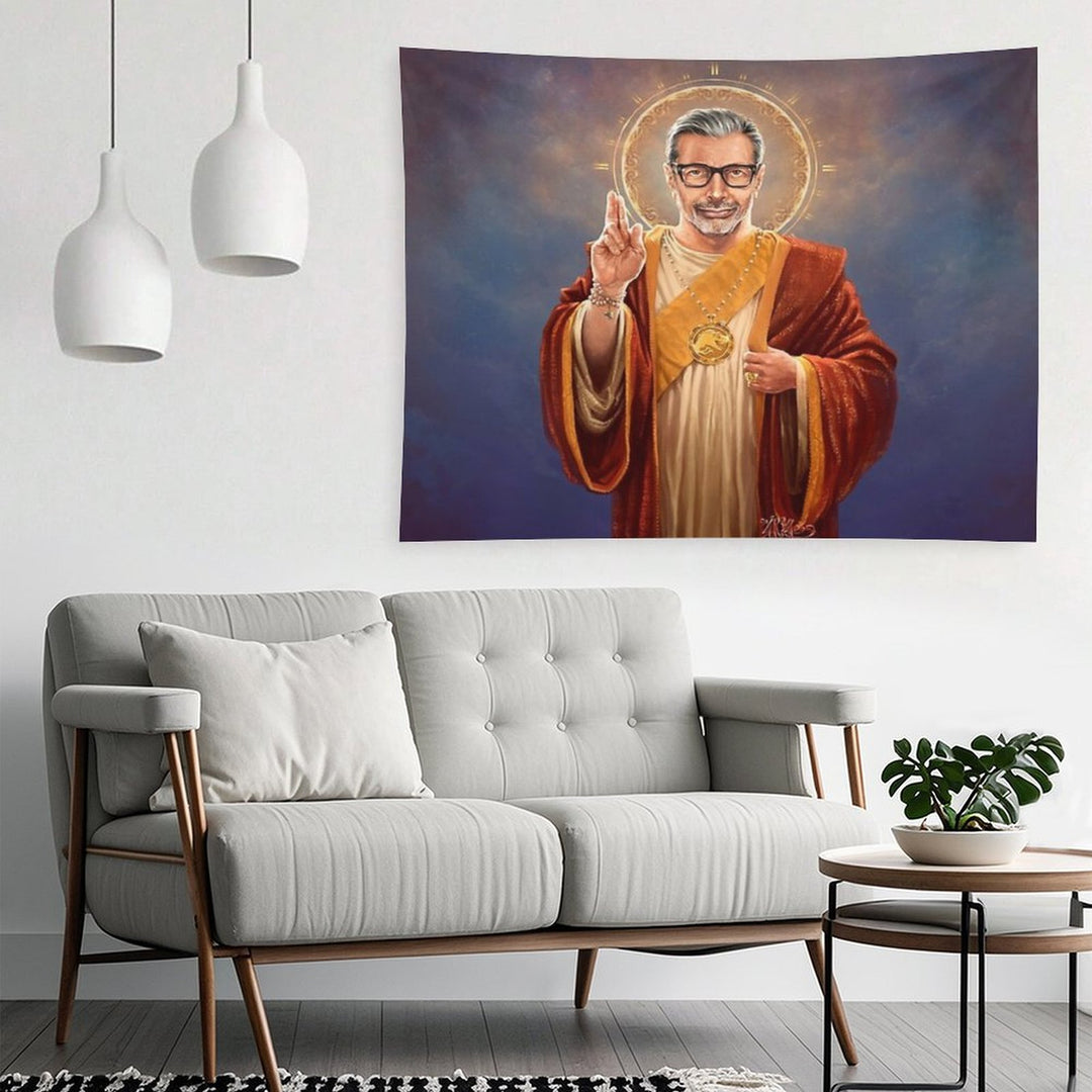 Saint Jeff of Goldblum, Jeff Goldblum Original Religious Painting Tapestry