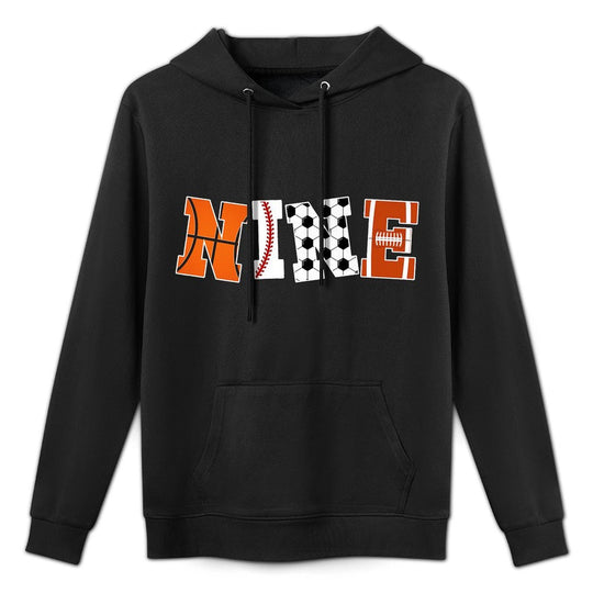 9th Birthday Sports Birthday Party 9 Year Old Boy Premium Versatile Streetwear Hoodie