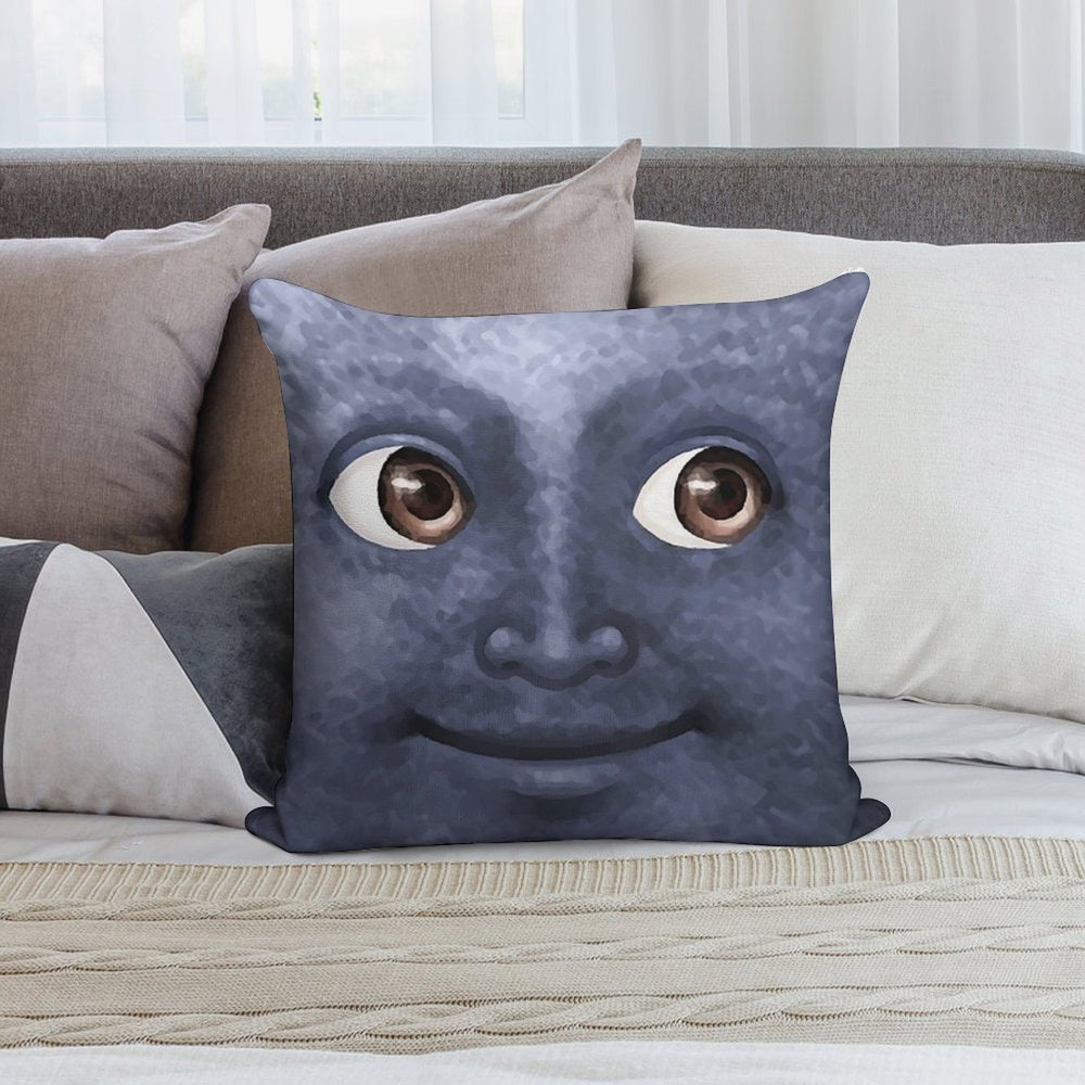 Black Moon Emoji Soft Warmth Comfort Throw Pillow
