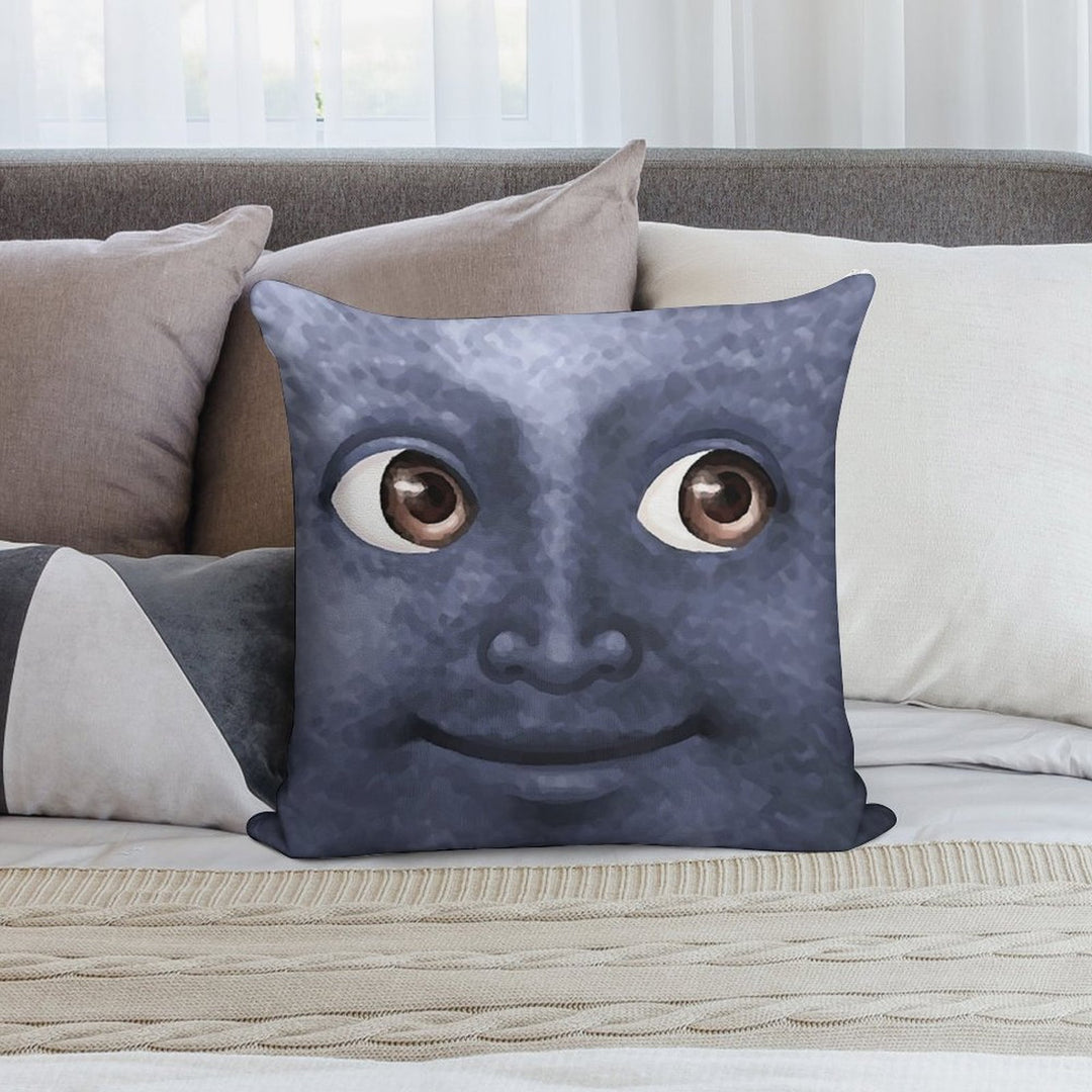 Black Moon Emoji Soft Warmth Comfort Throw Pillow