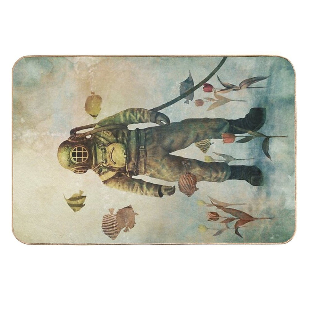 Deep Sea Garden  Absorbent Bath Mat