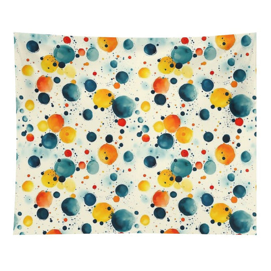 Watercolor Polka Dot Pattern – Colorful Abstract Circles Tapestry