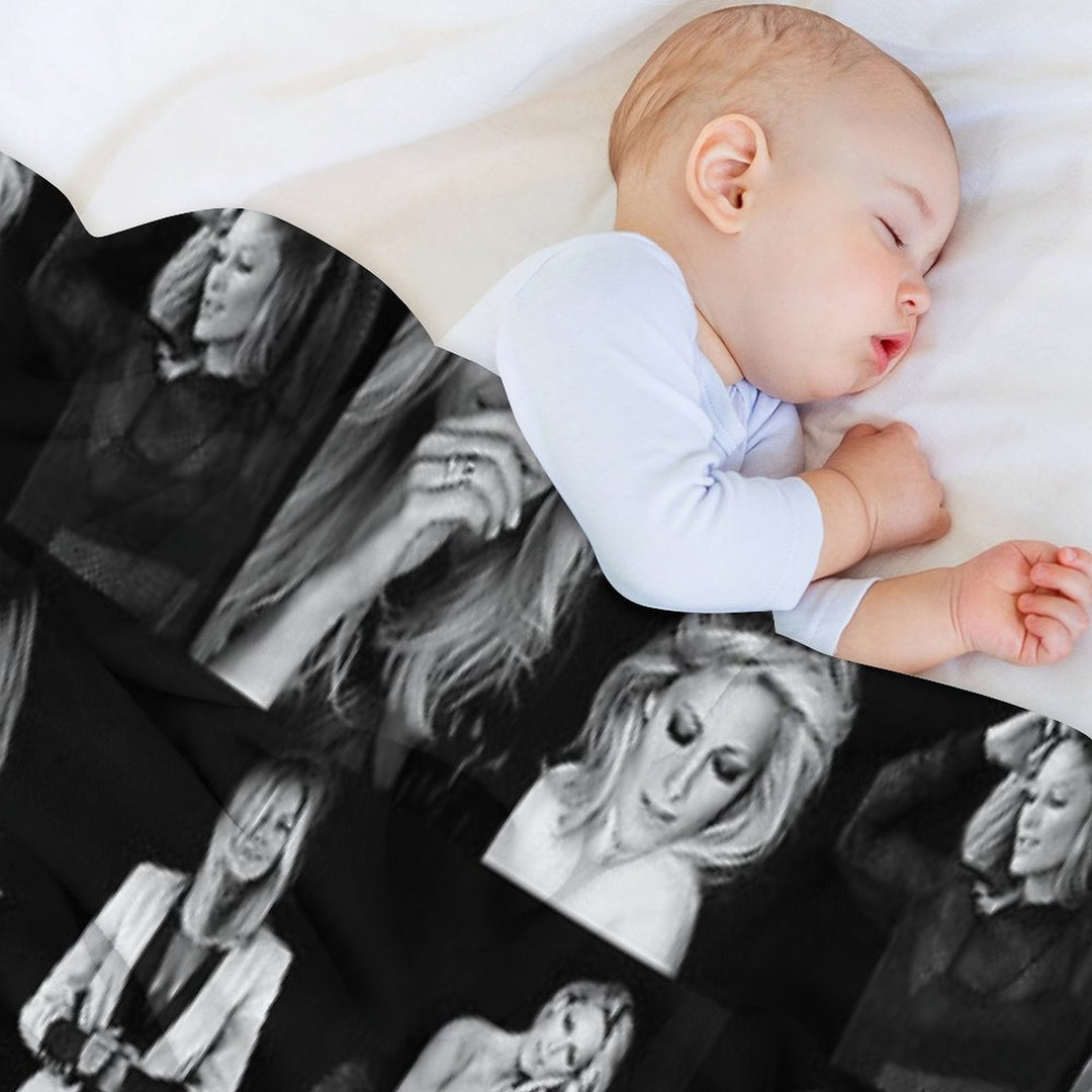 Helene Fischer Collage Quick-dry Throw Blanket