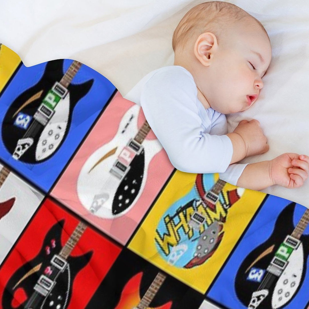 Paul Weller's Rickenbacker 330 Guitar Collection Wrinkle-free Throw Blanket