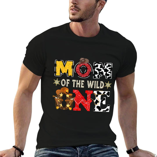 Mom of The Wild One 1St Birthday Boy Western Cowboy  Eco-friendly Material T-Shirt