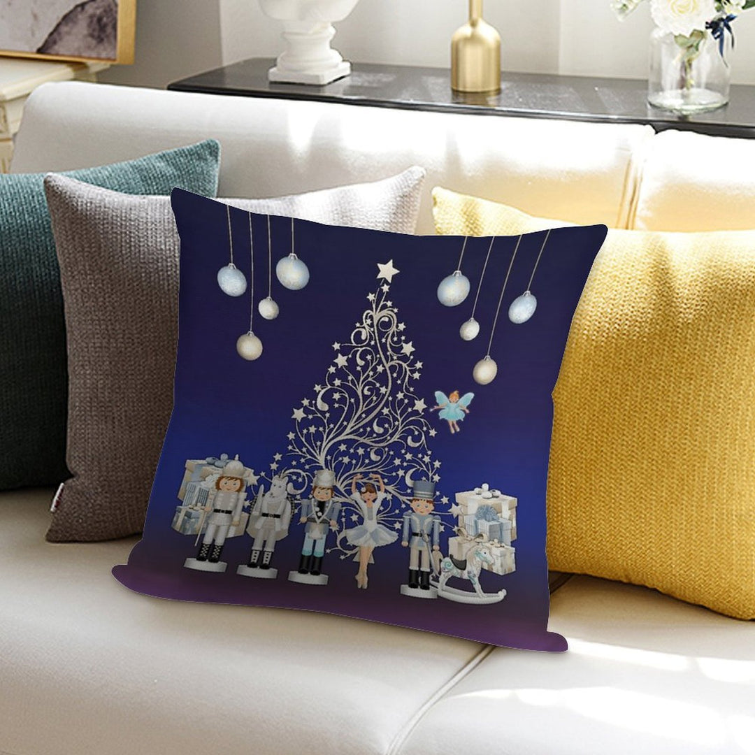 Nutcracker Christmas Special - The Nutcracker Ballet Scene - Nutcracker Story on Christmas Eve Soft Luxury Feel Throw Pillow