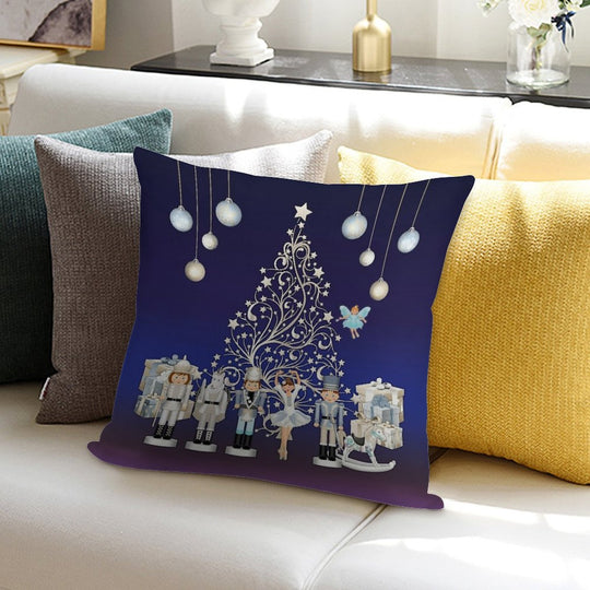 Nutcracker Christmas Special - The Nutcracker Ballet Scene - Nutcracker Story on Christmas Eve Soft Luxury Feel Throw Pillow