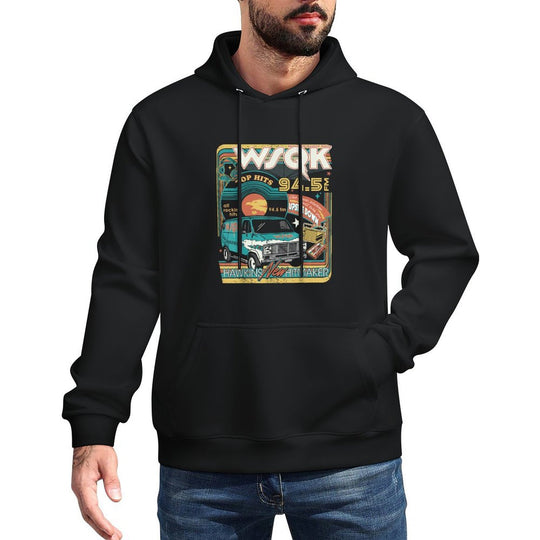 Stranger Things Season 5 WSQK Hawkins New Hitmaker Retro Moisture-Wicking Hoodie