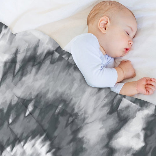 Colorful Swirl in Grey & White Shade Pattern 117 Machine-washable Throw Blanket