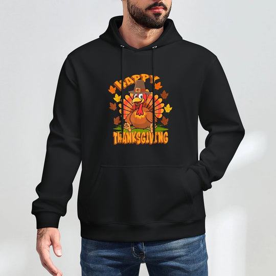 Funny Thanksgiving Happy Turkey Family Dinner Unisex Design Hoodie