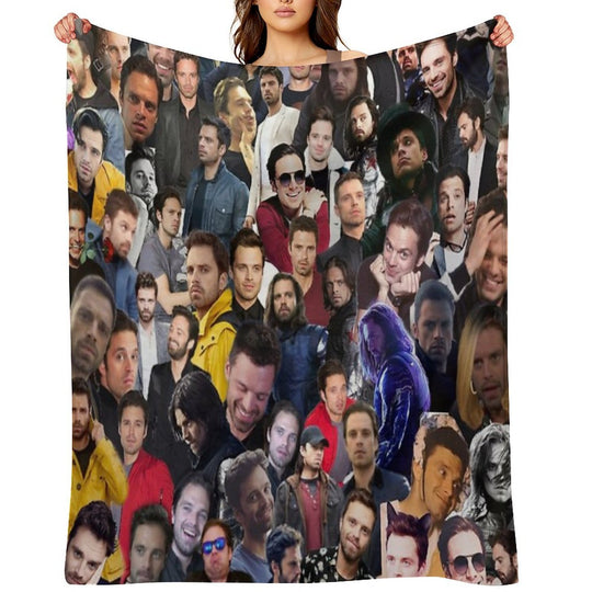 Sebastian Stan College Wrinkle-free Throw Blanket