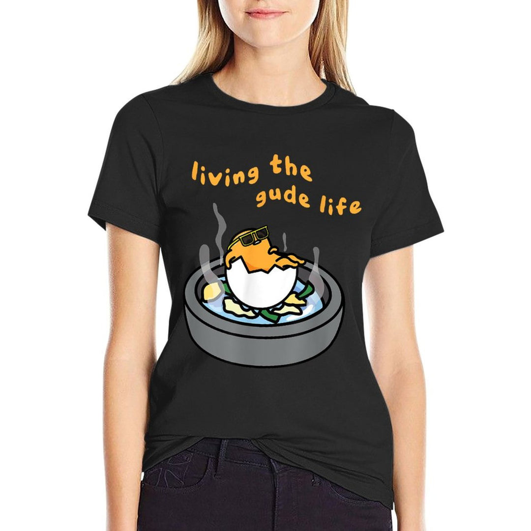 Living The Gude Life Ramen Featuring Gudetama  High-quality Stitching T-Shirt
