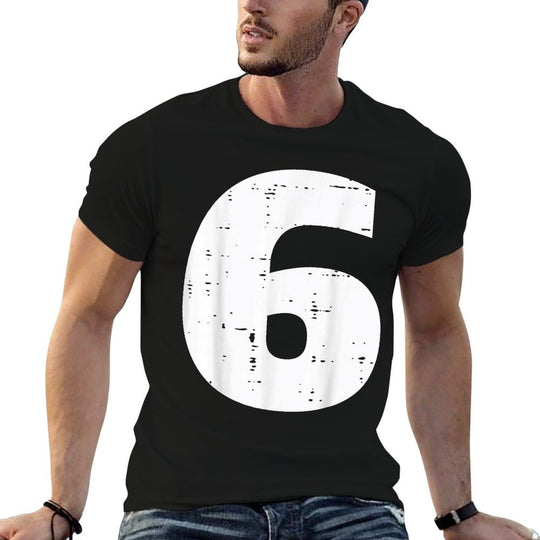 Number 6 Matching 67 Meme Halloween 6th Birthday Kids Boys  Rolled Sleeves T-Shirt