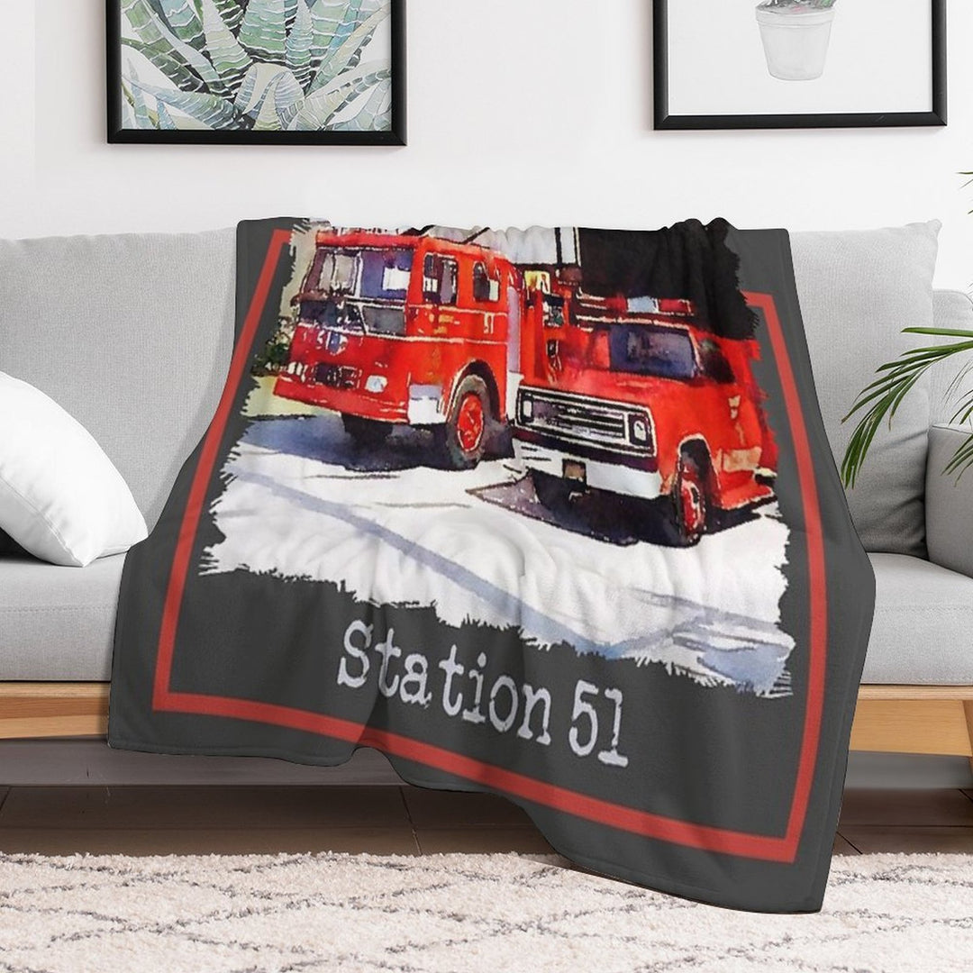 Station 51, Emergency TV Show Plush Throw Blanket