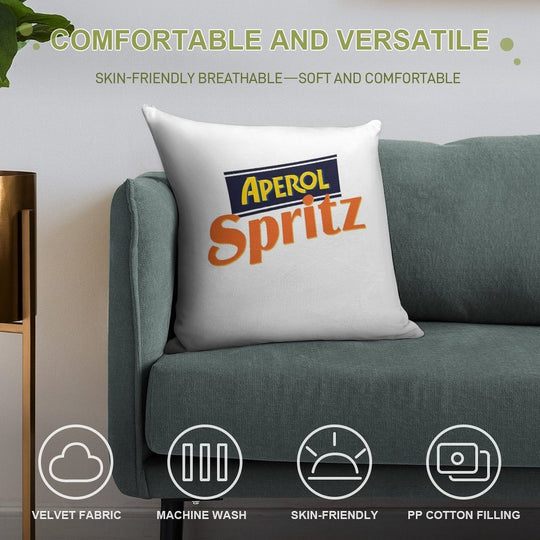 Aperol Spritz Soft Fade-Resistant Throw Pillow