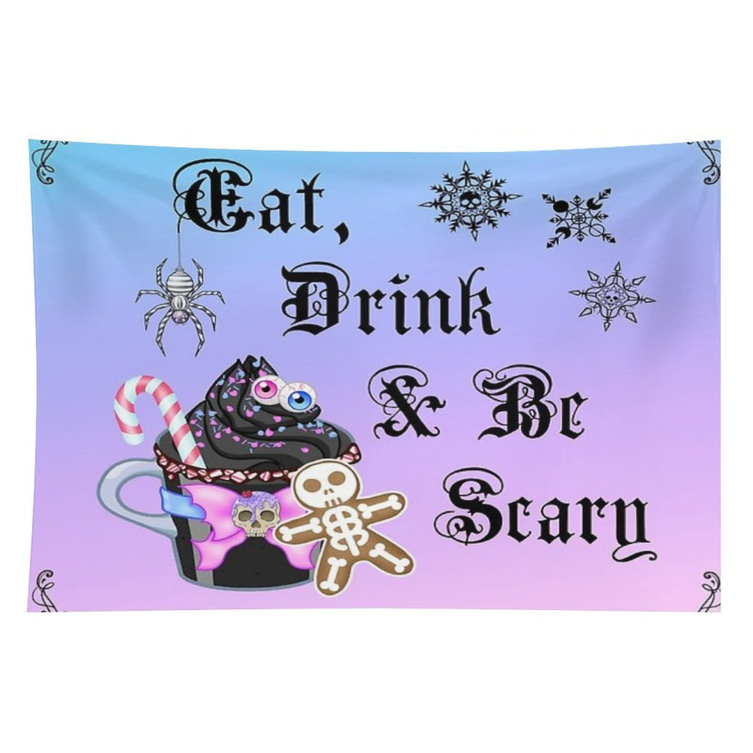 Eat, Drink & Be Scary (Hexmas) Tapestry