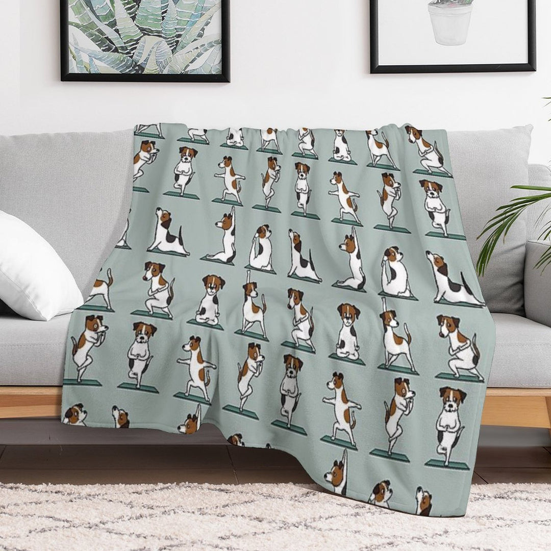 Jack Russell Terrier Yoga Eco-conscious Throw Blanket