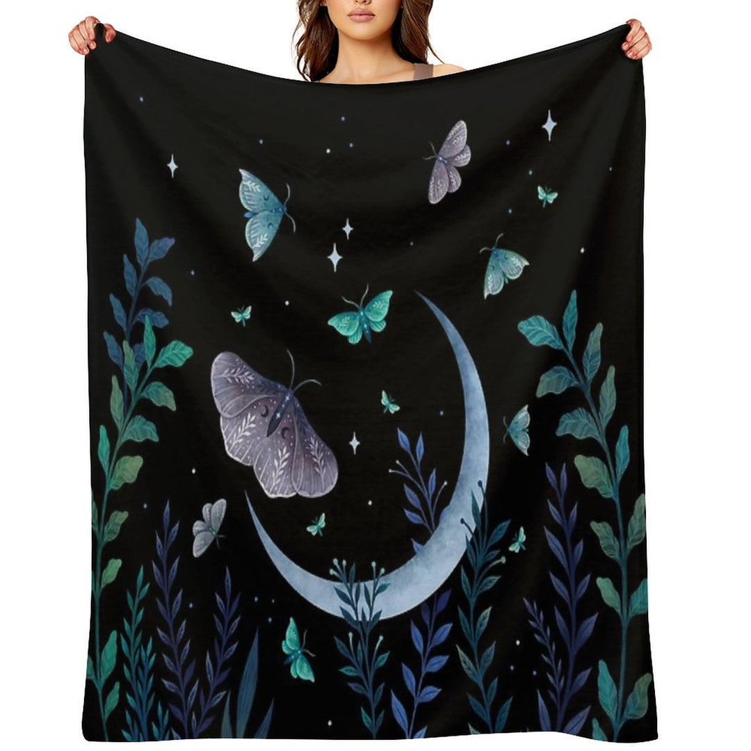 Moth Garden Quick-dry Throw Blanket
