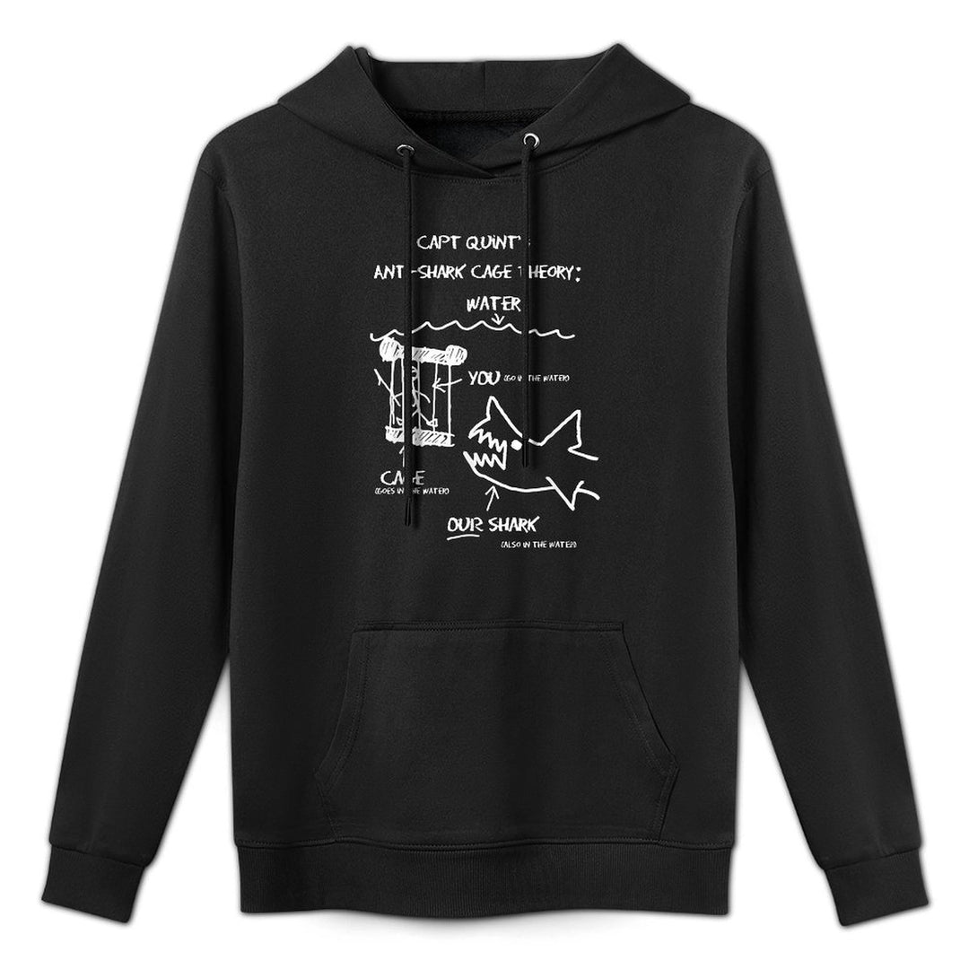 CAPT QUINTS ANTI-SHARK CAGE THEORY WATER YOU Funny Design Versatile Streetwear Hoodie