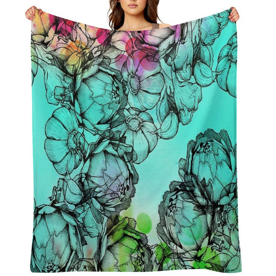 In My Garden of Colours Comfort Throw Blanket