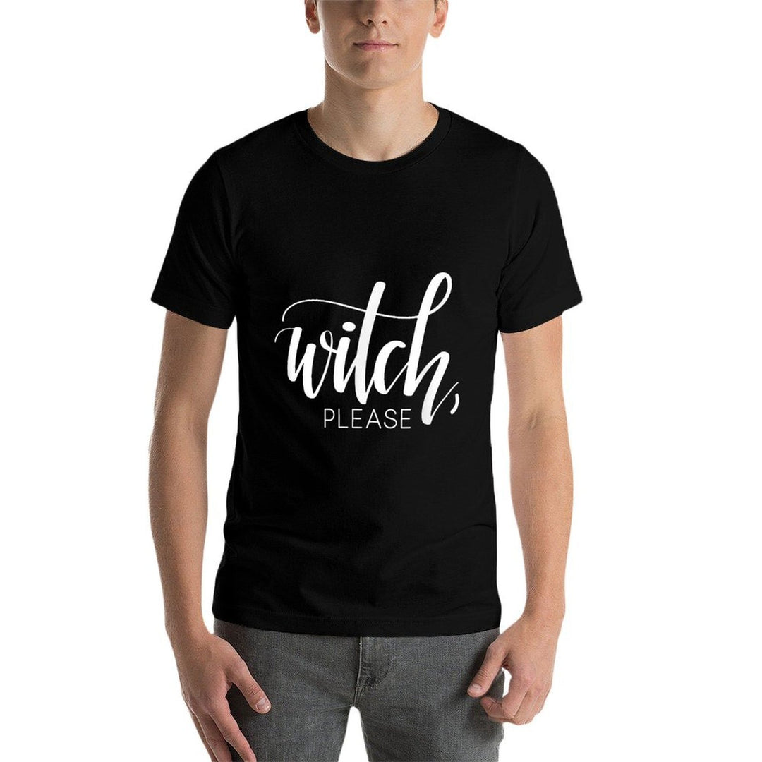 Witch Please Funny Halloween Lover Design Hand Lettered Gift  Oversized Silhouette T-Shirt
