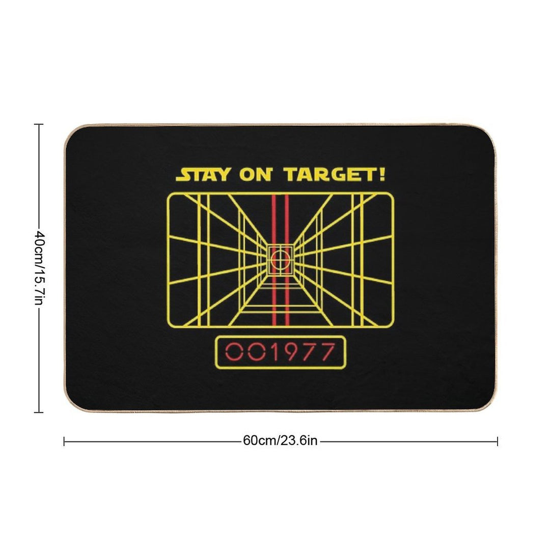 Stay On Target 1977 Targeting Computer  Slip-Resistant Bath Mat