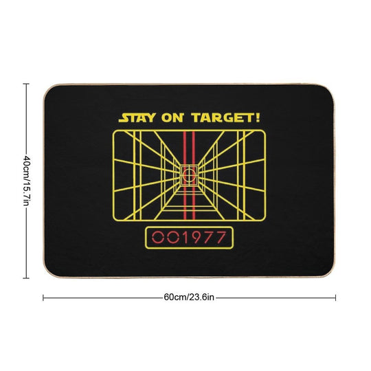 Stay On Target 1977 Targeting Computer  Slip-Resistant Bath Mat