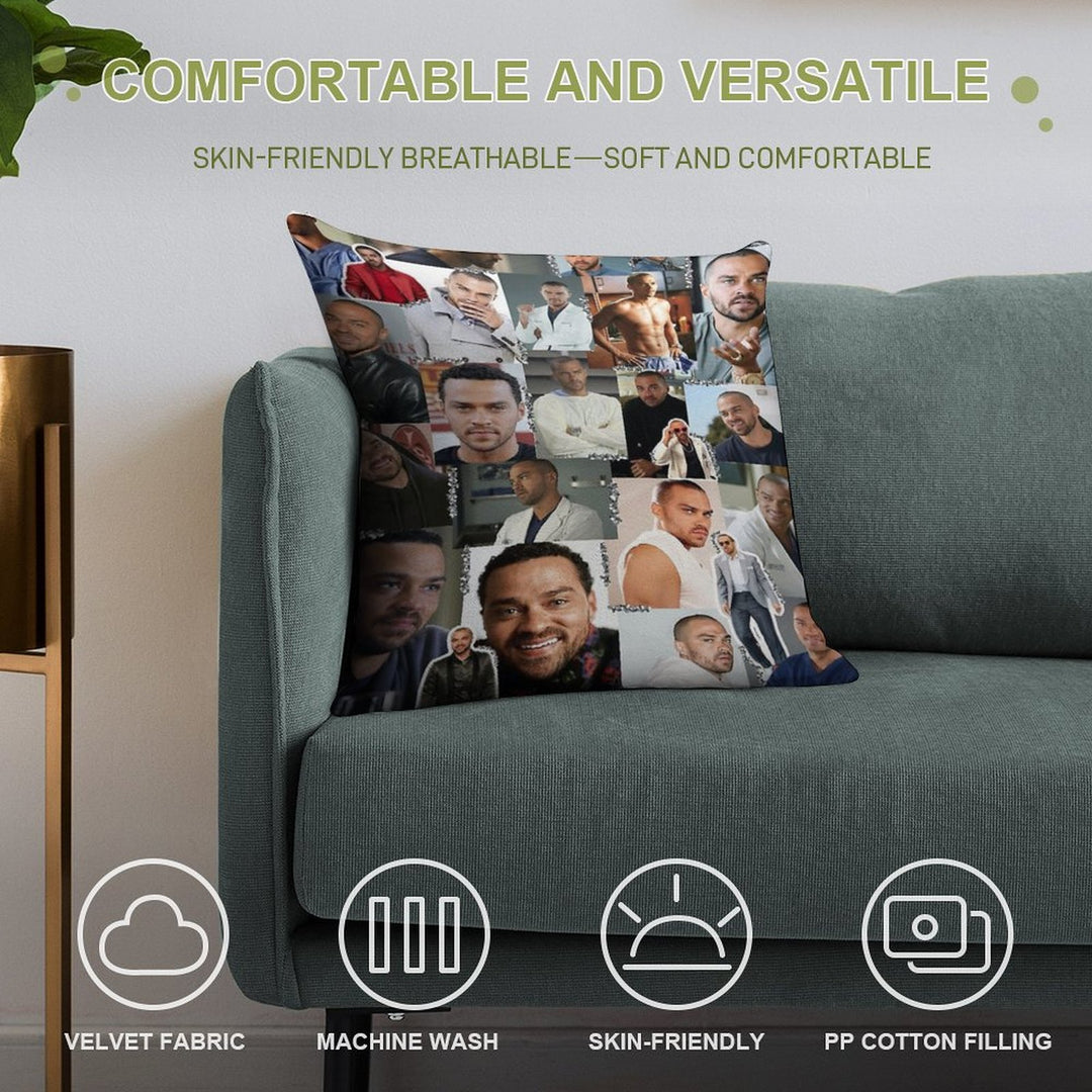 Jackson Avery Collage Soft Decorative Cover Throw Pillow
