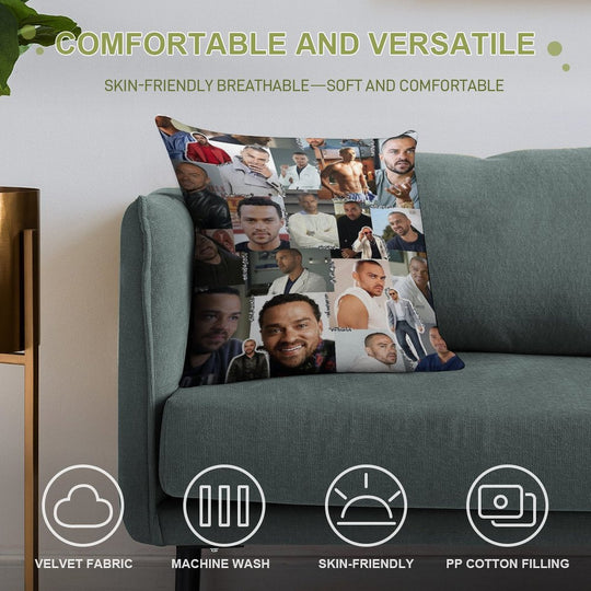 Jackson Avery Collage Soft Decorative Cover Throw Pillow